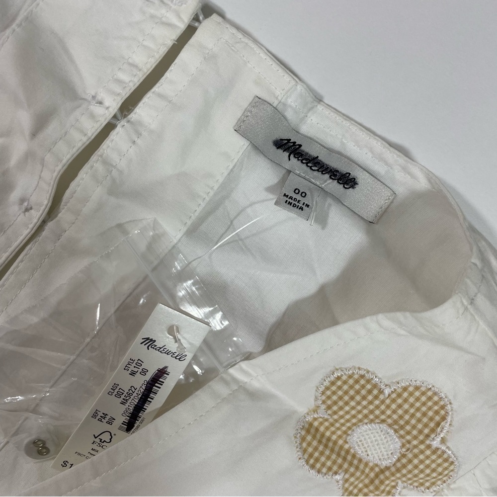 New Madewell Annamarie Mini Dress White Embroidered NL107 - Picture 7 of 9
